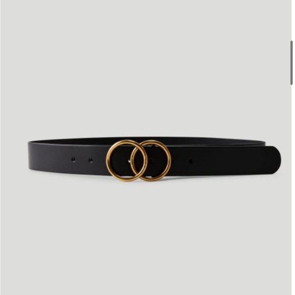 Ariztia Black/Gold Double Ring Belt